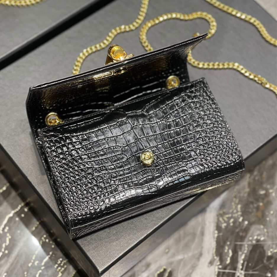YSL KATE EMBOSSED SHOULDER BAG