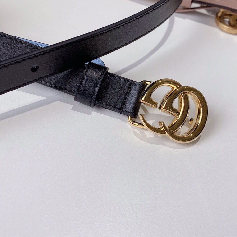 CINTURA GG MARMONT IN PELLE CON FIBBIA LUCIDA