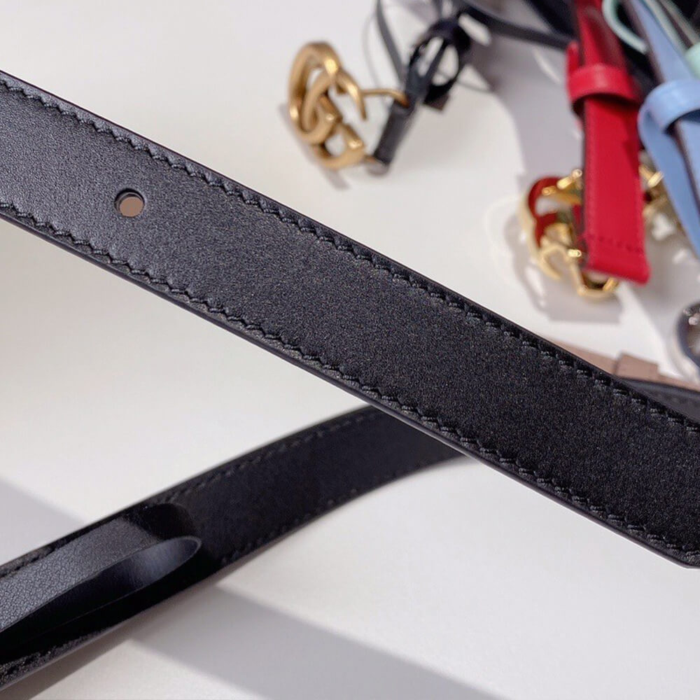 CINTURA GG MARMONT IN PELLE CON FIBBIA LUCIDA